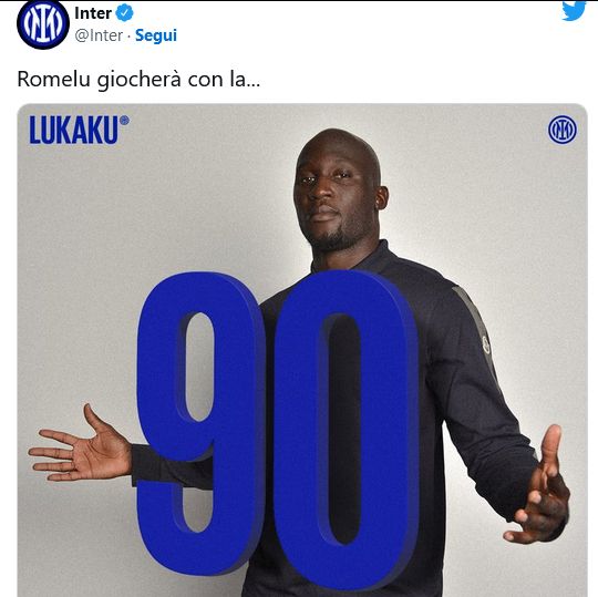Lukaku maglia 90 Inter