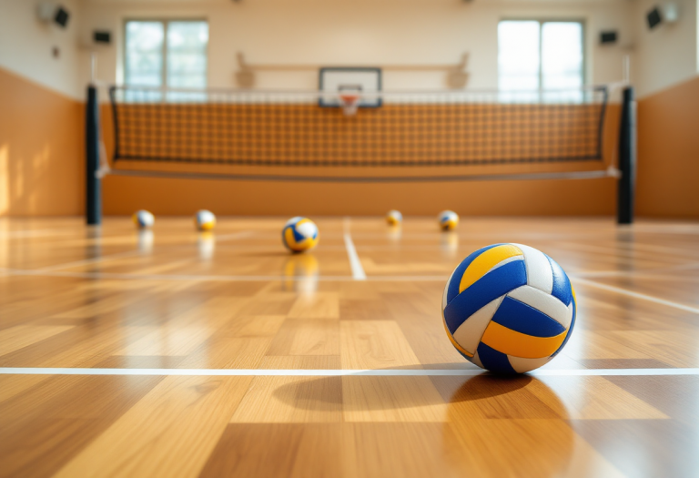 SMI Roma Volley in azione durante la partita in Bulgaria