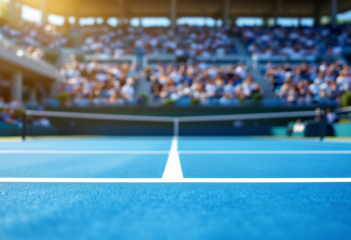 Giocatori di tennis durante il primo turno dei tornei M25 e M15