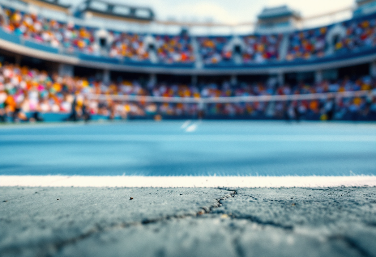 Matteo Berrettini durante il Masters 1000 di Miami