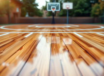 Giocatori di basket europeo in azione sul campo