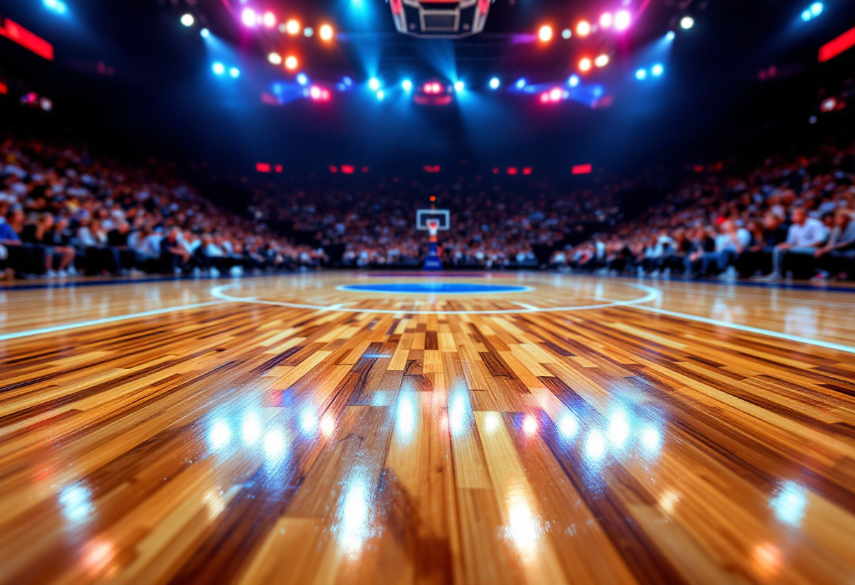 Giocatori NBA in azione durante una partita emozionante