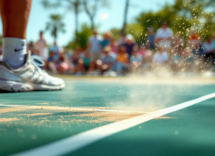 Carlos Alcaraz in azione al Roland Garros 2025