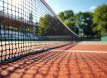 Lorenzo Musetti in azione durante un torneo di tennis