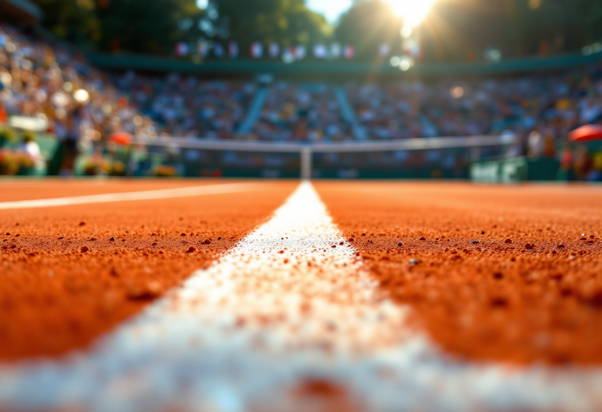 Tyra Caterina Grant in azione sul campo da tennis