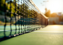 Tyra Grant in azione sul campo da tennis