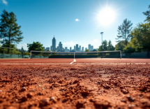 Giocatori di tennis in azione al Roland Garros