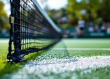 Giocatori di tennis in azione durante tornei internazionali