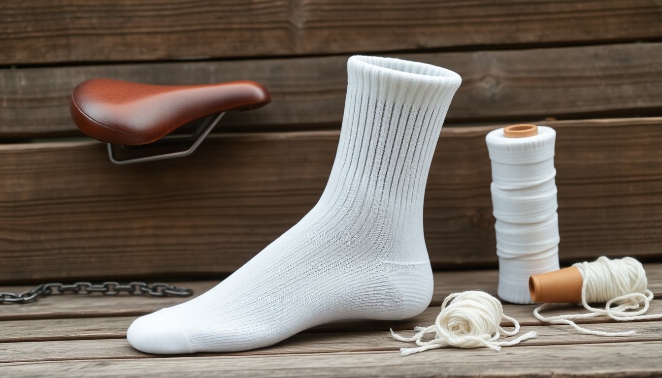 Calze tecniche bianche per ciclismo con isolamento PrimaLoft®