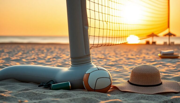 Rete volley gonfiabile compatta e resistente